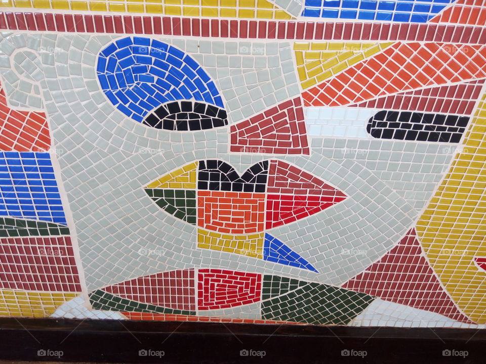 cute face in ceramic