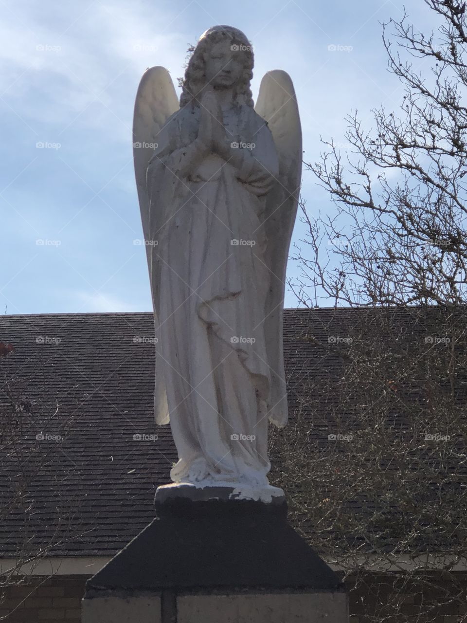 Garden statue angel