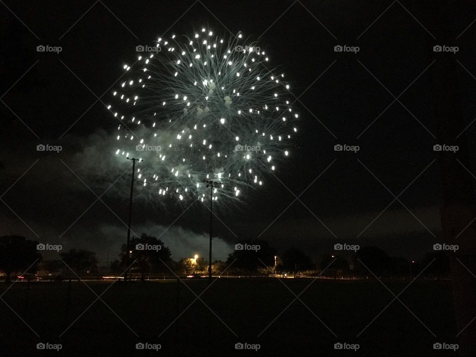 Fireworks in the round.