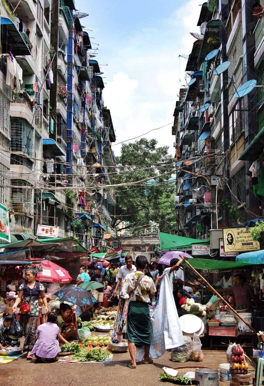 Market, Street, City, People, Commerce