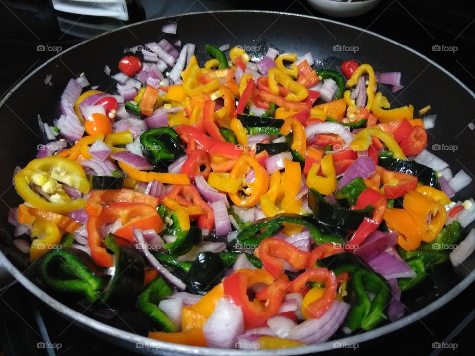 rainbow of veggies