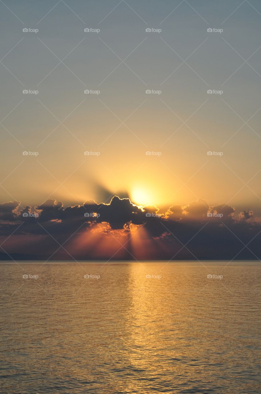 sunrise over the black sea in Ukraine