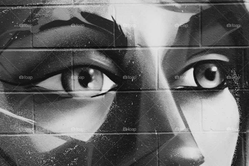 black and white eyes