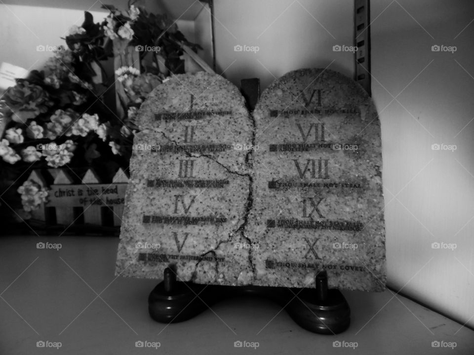 God's top 🔝 ten 🔟. This is a miniature version of the stone tablets that God handed to Moses