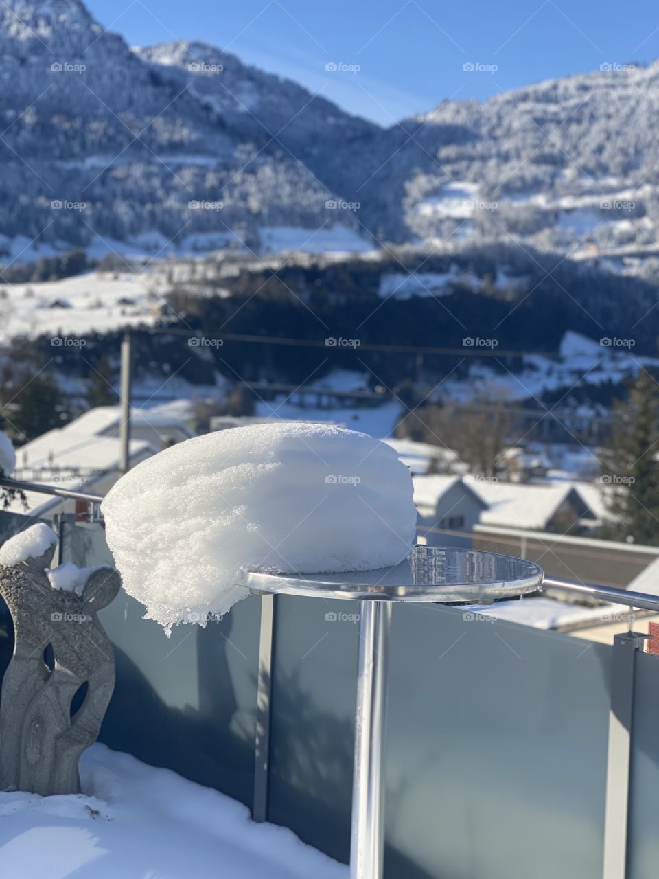 snow, mountains, winter, skiing, snow melts, snow on the table,