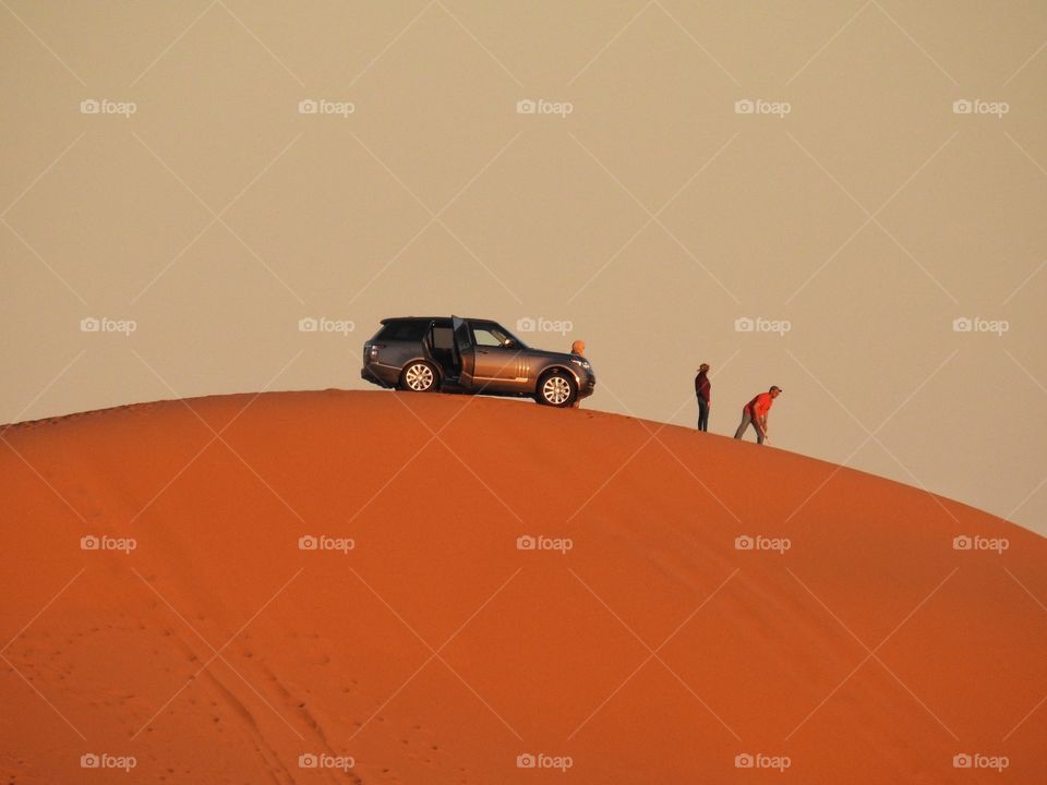 Car in the dunes 