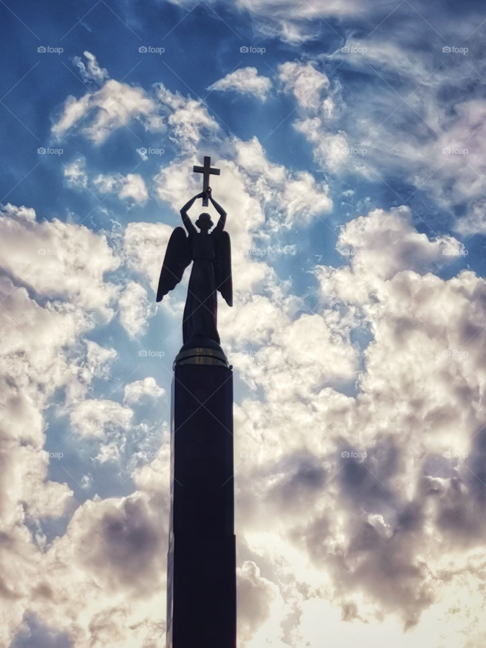 Angel hope faith Stella sky mood clouds nature street day outdoor