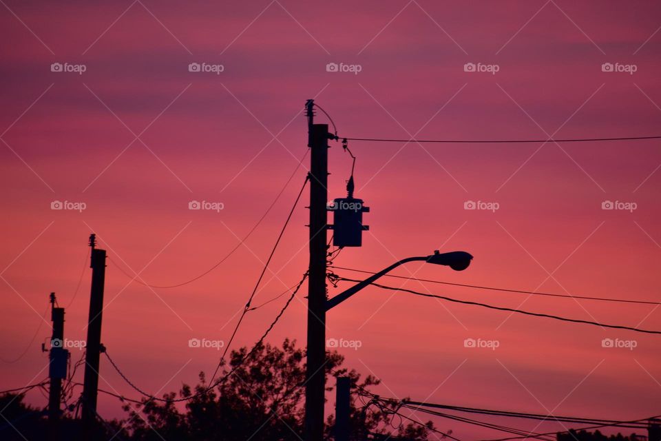 Burning skies produce perfect silhouettes 