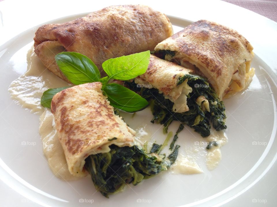 Spinach pancake 