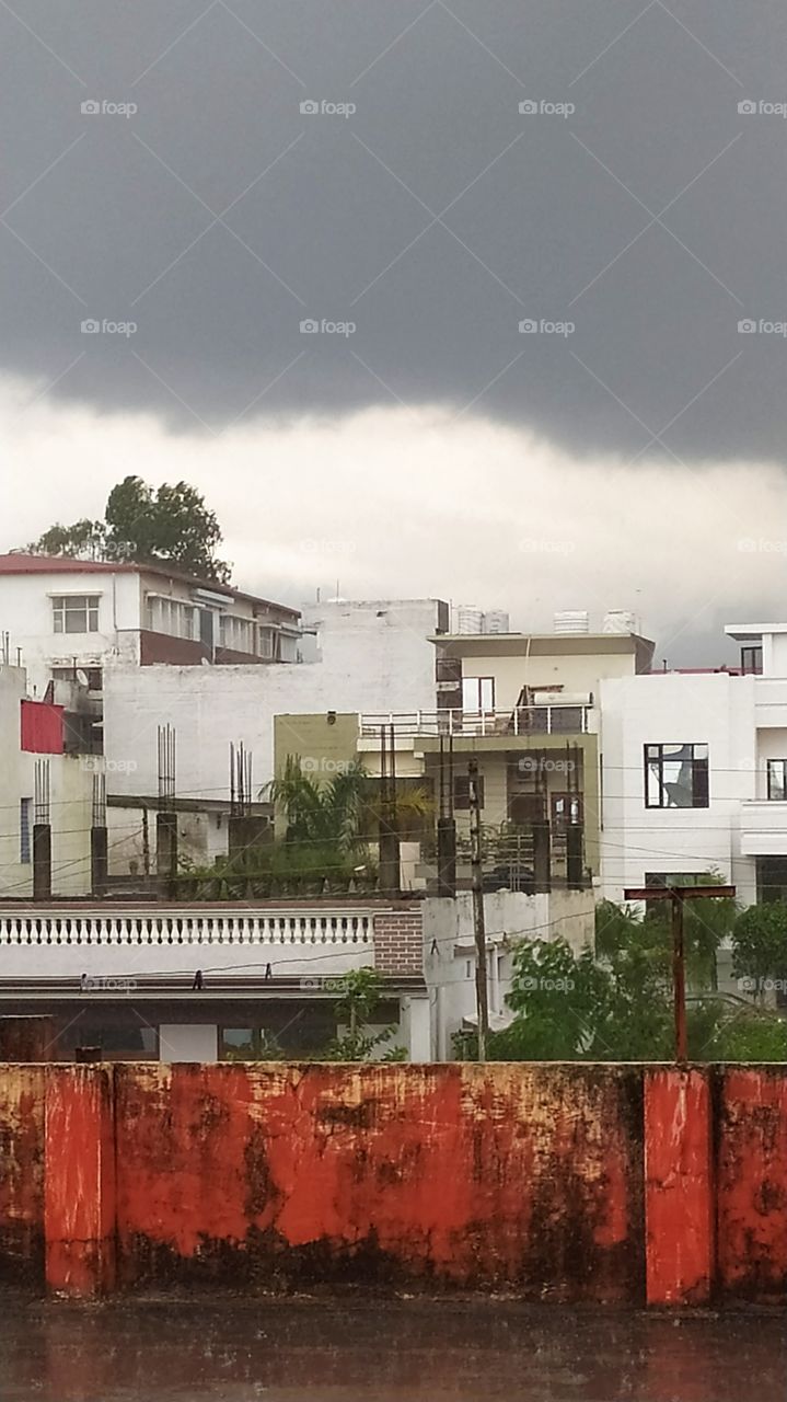 Sudden change in weather: unique characteristic of monsoon. It's raining like cats and dogs.