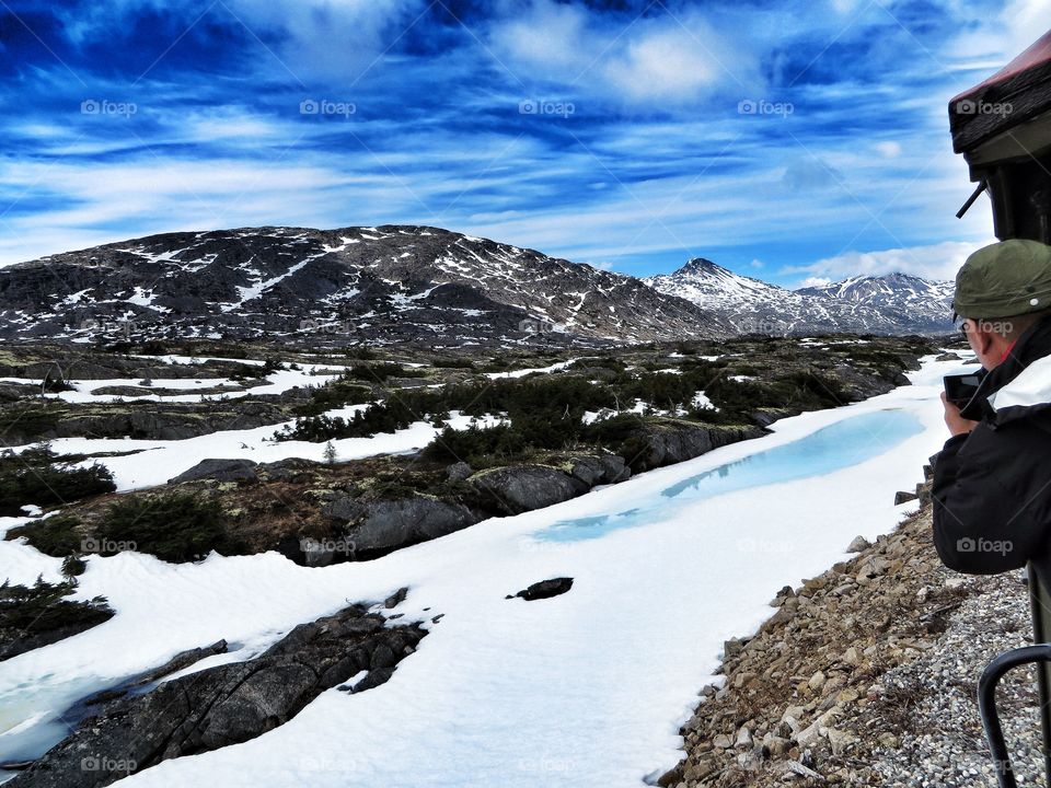 Train ride in Alaska 
