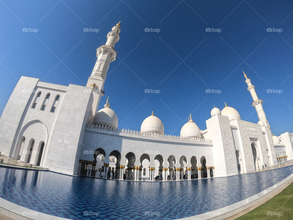 Sheikh Zayed . The most famous White mosque of Dubai