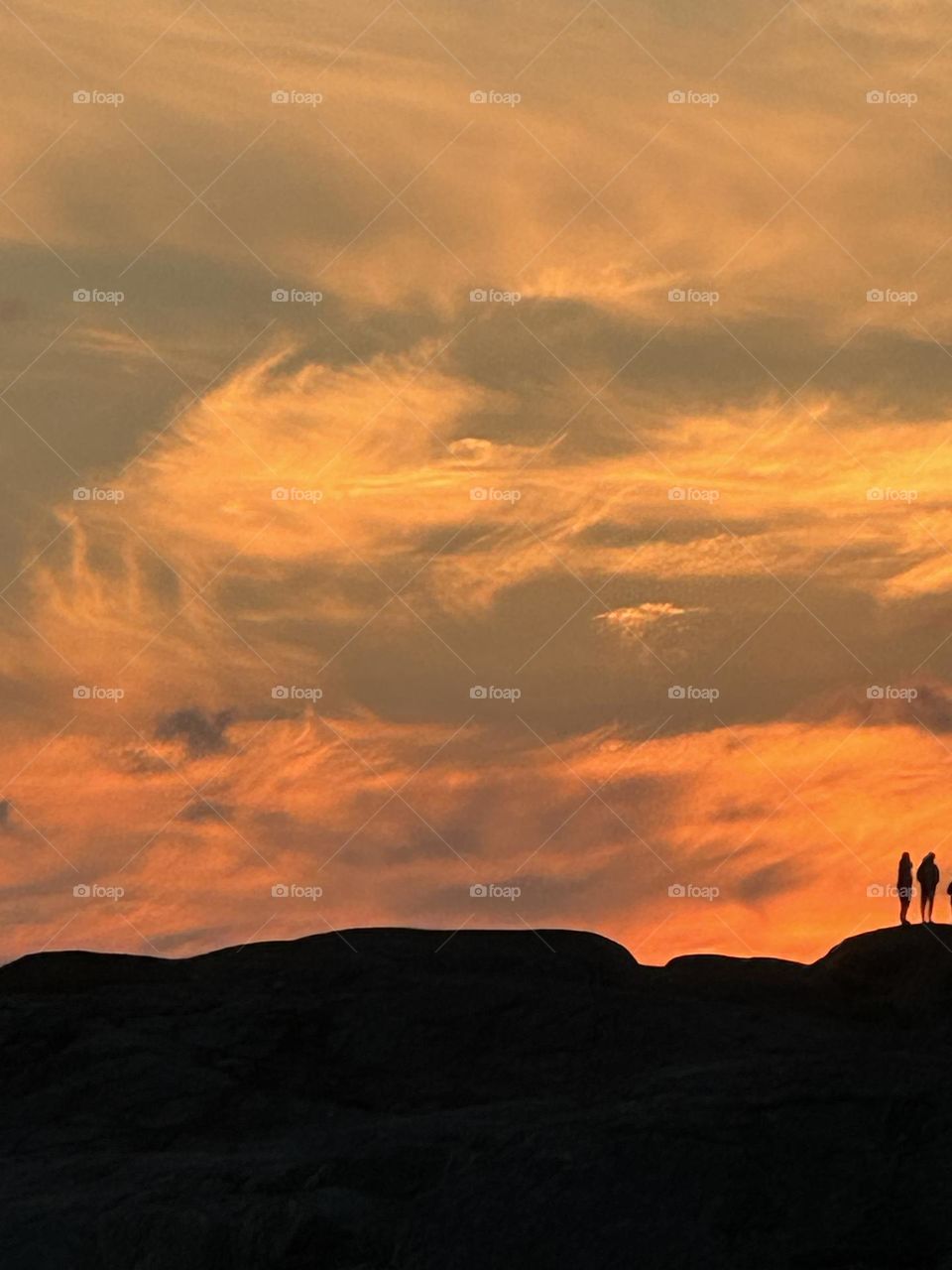 Couple watching the sunset 