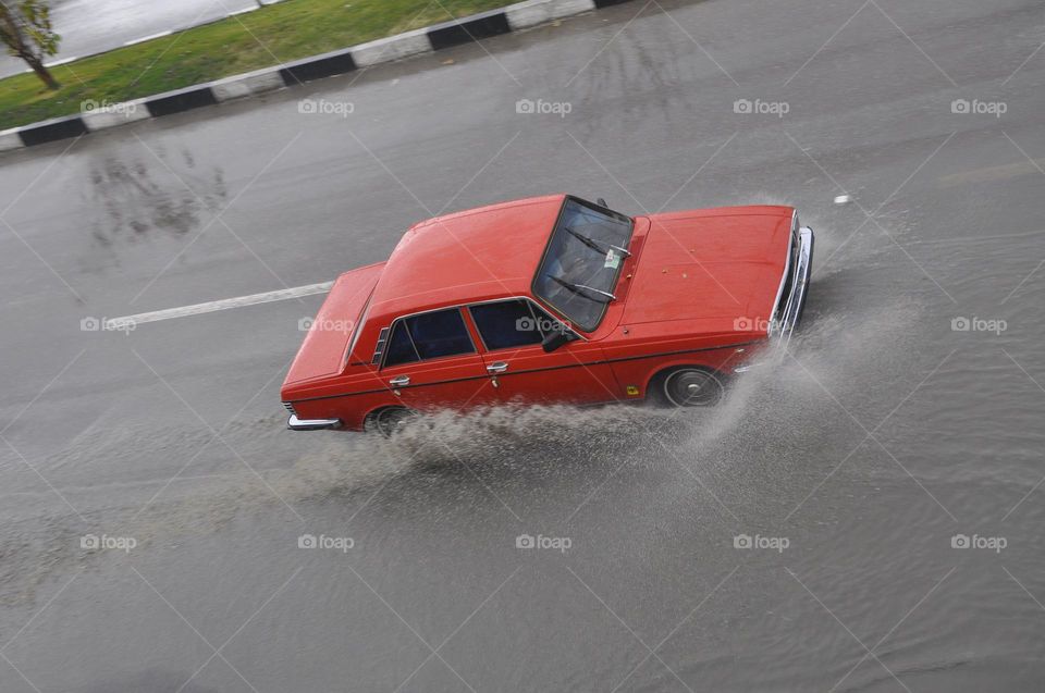 Red car