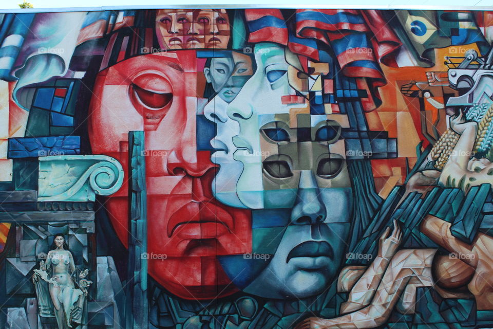 Sactown graffiti art faces