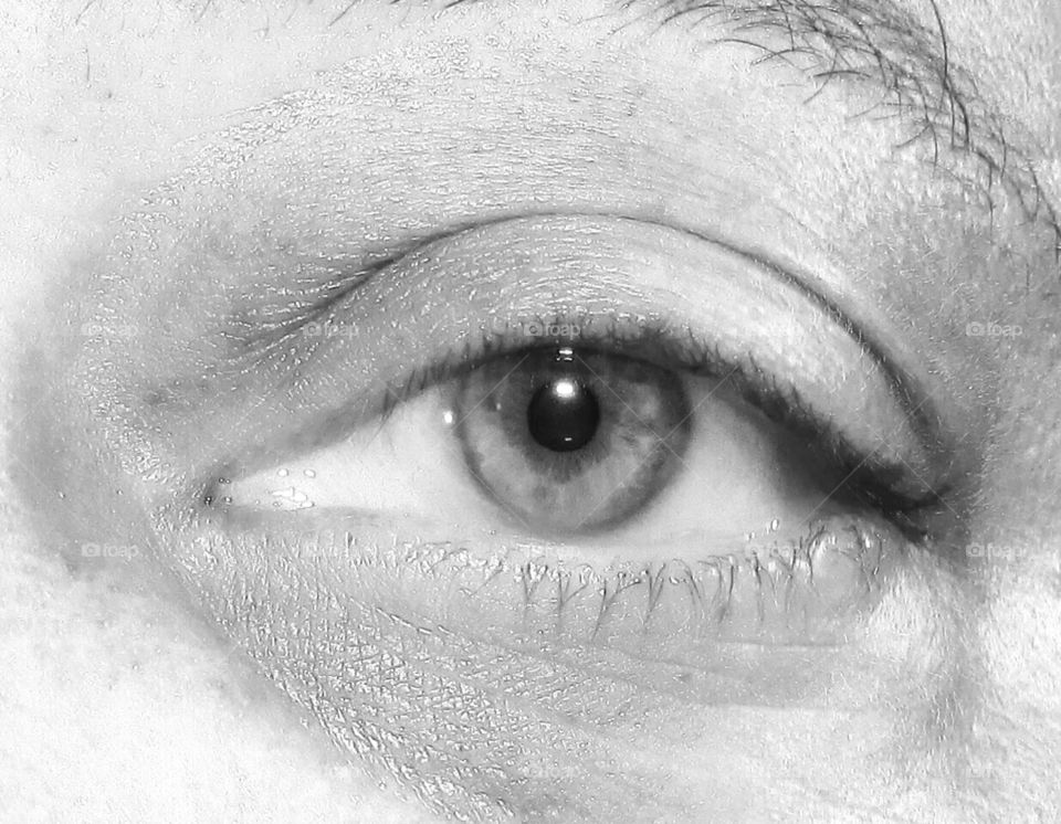 Iris, black and white