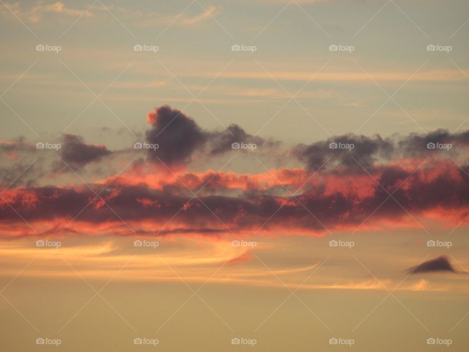 sky, sunset, clouds