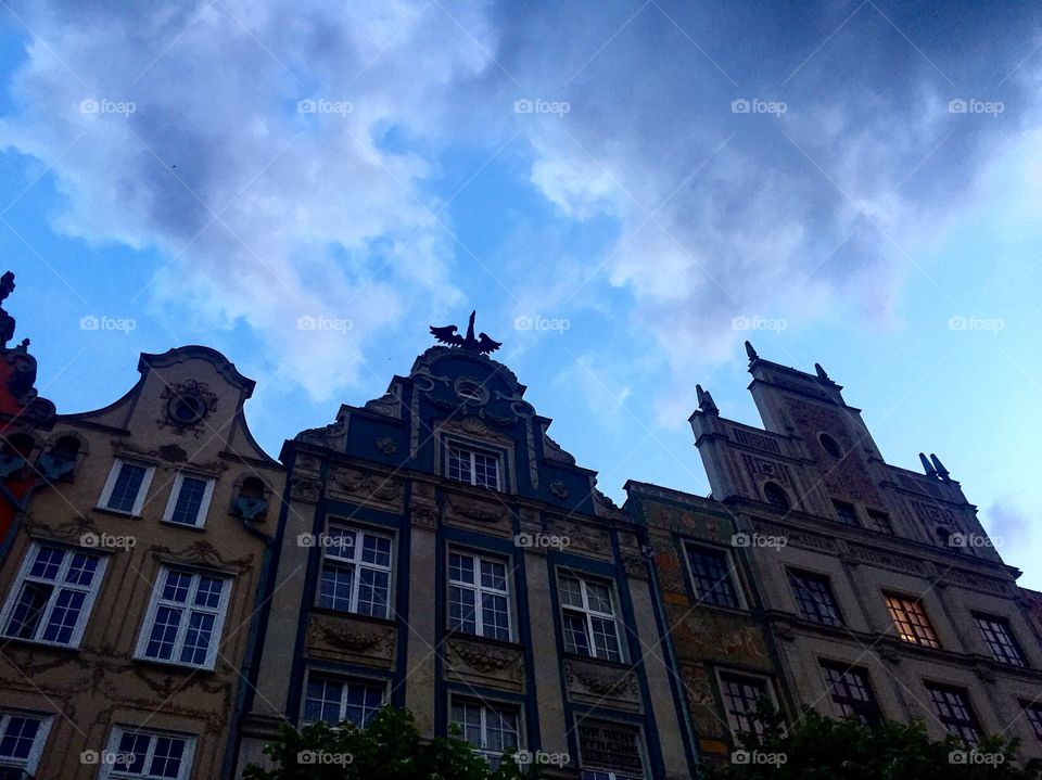 Diversity of facades in Gdansk oldtown 