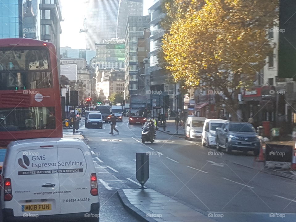 A typical London street scene