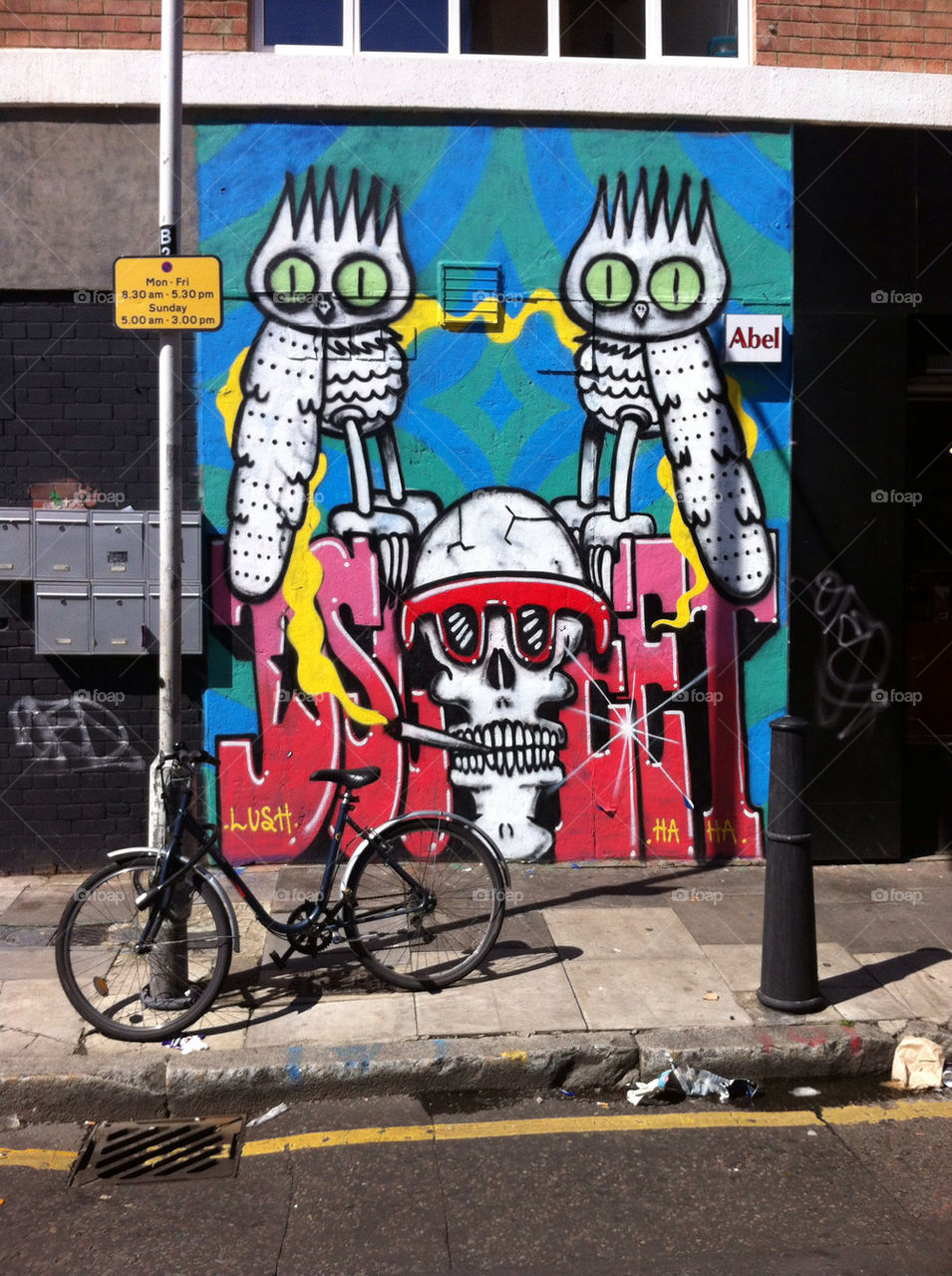 bicycle street graffiti city by wearevultures