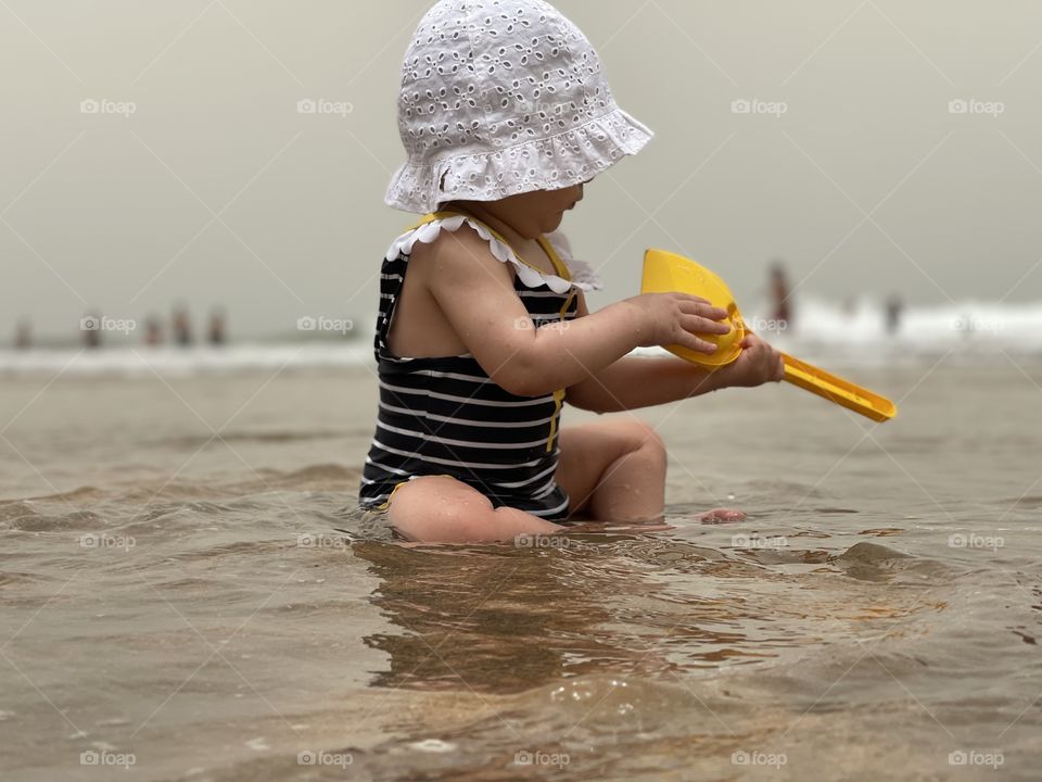 Baby in the beach 