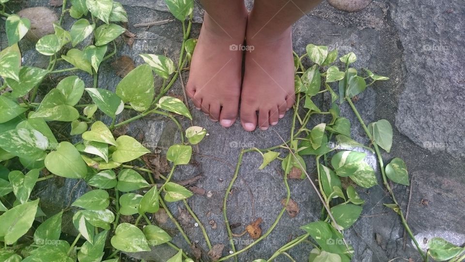 my feet touching the ground