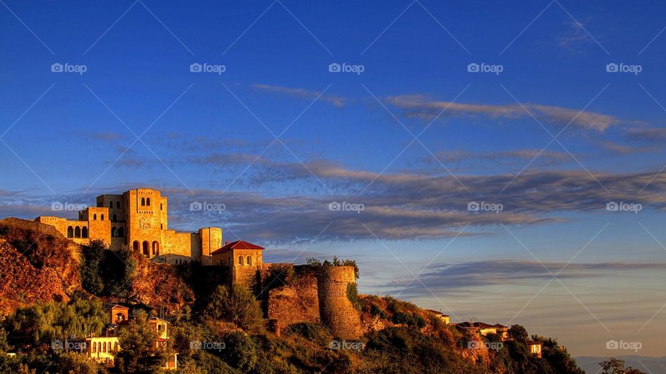 kruja city,Skanderbergs castle .Albania