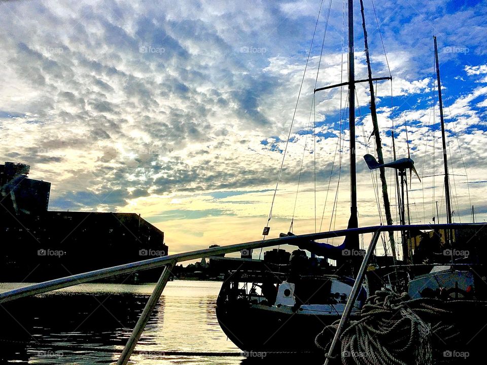 Beautiful sky at twilight time.