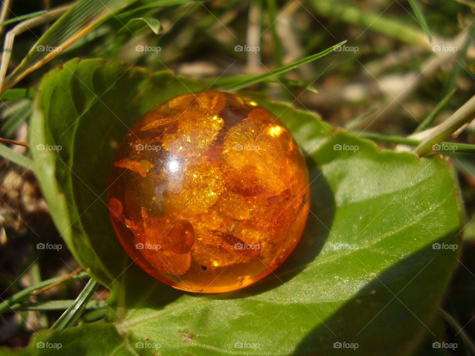 Amber lapidary stone