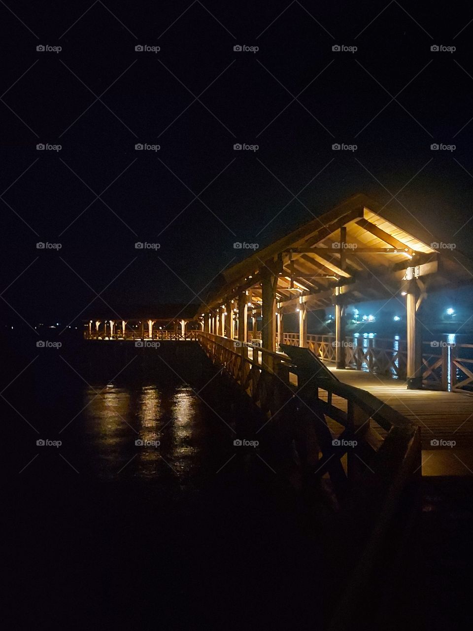 muelle de noche
