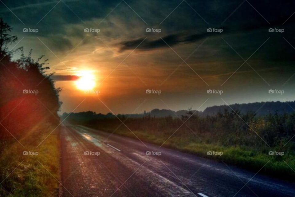 Sunset. Sunset in Denmark 