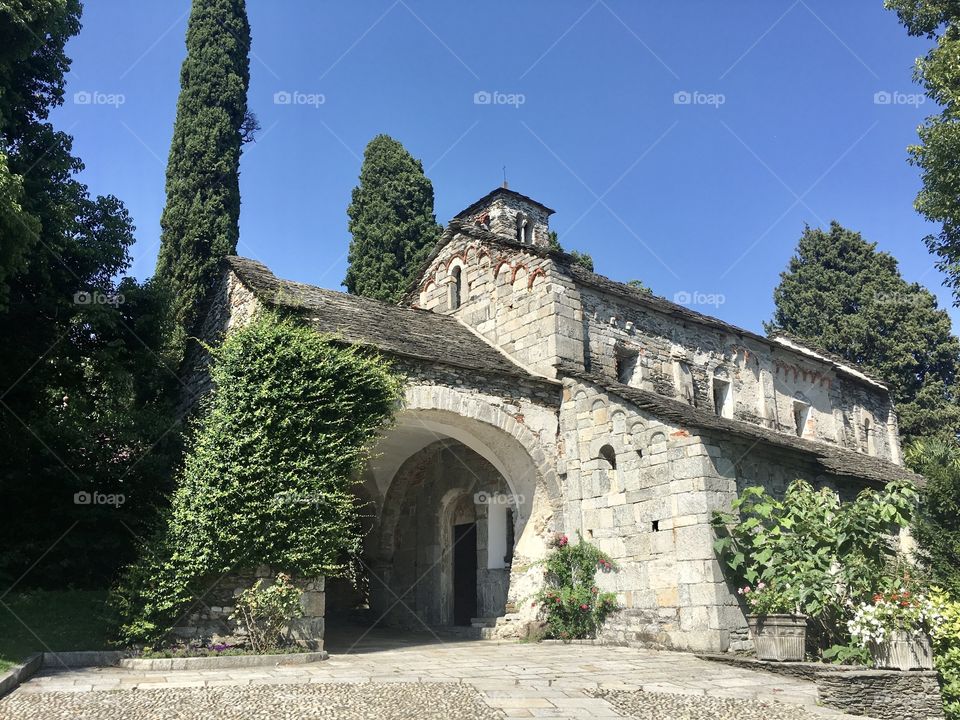 Oratory of San Remigio in Romanesque style in Pallanza, a hamlet of Verbania