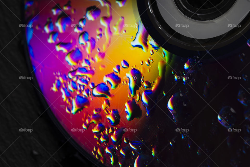 colorful CD abstract background.  macro shot