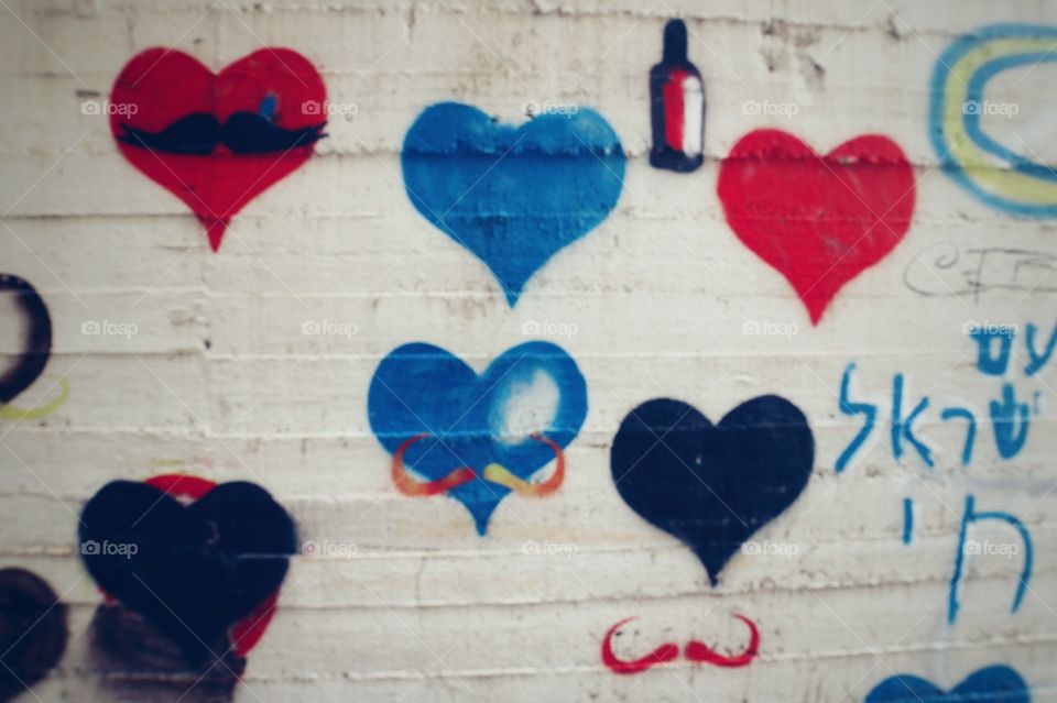 Graffiti hearts