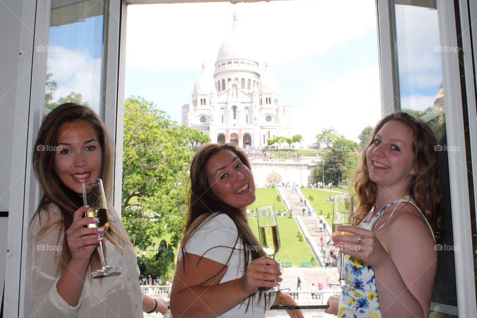 Happy girls in Paris