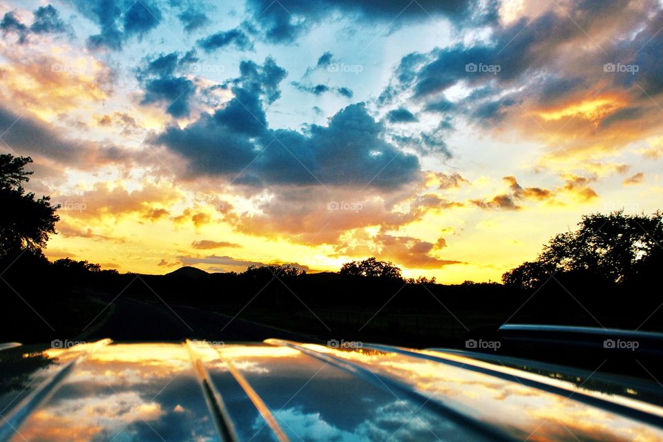 Reflection of a Fall sunset.