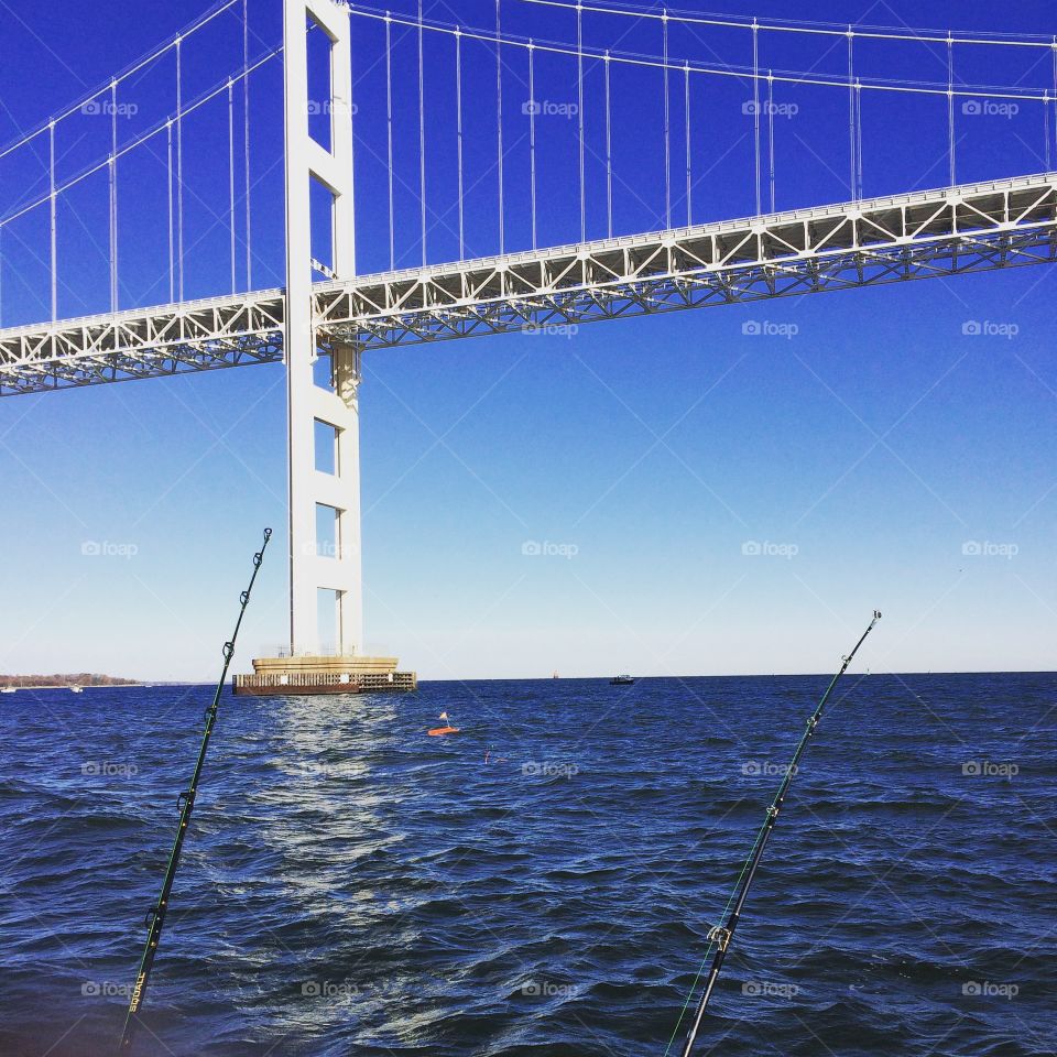 Fishing under the Chesapeake Bay Bridge!