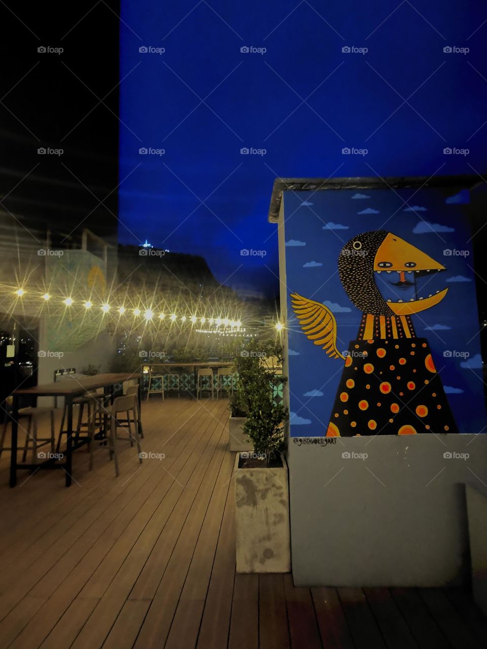 Architecture and art on the rooftop 