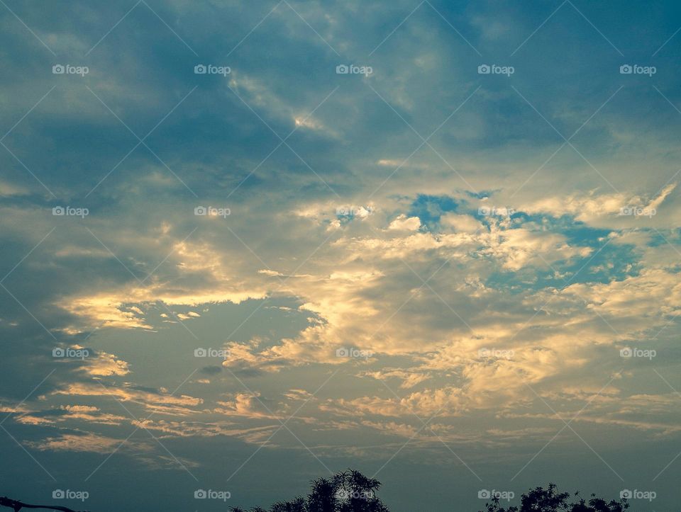 blue and white sky background