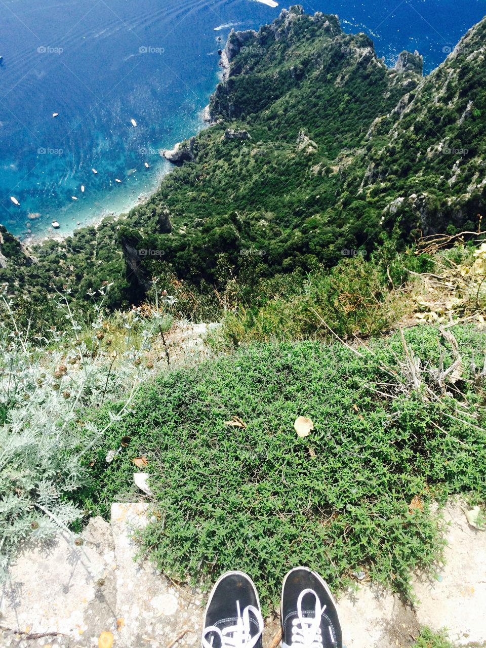 Cliff on Capri Island, Its. Cliff on Capri Island, Italy. 