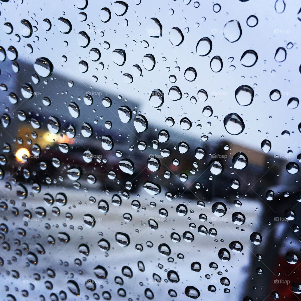 Snow melting on my car windows