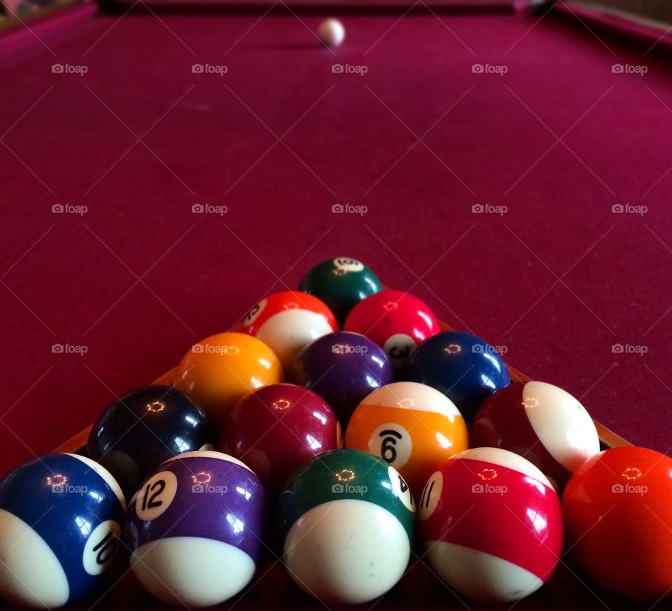 Playing pool 