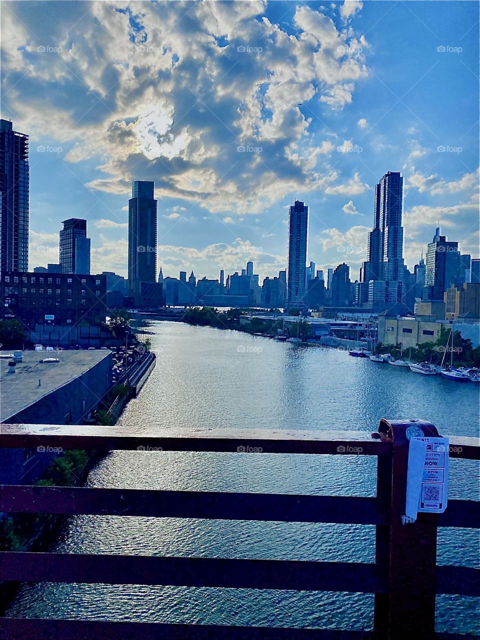 From a slightly different angle this is again the “East River” at “Newtown Creek” seen from the “Pulaski Bridge” on a late summer afternoon walking back to the “Salvation”, the boat that we both call home. 2022. Hypnotic Productions