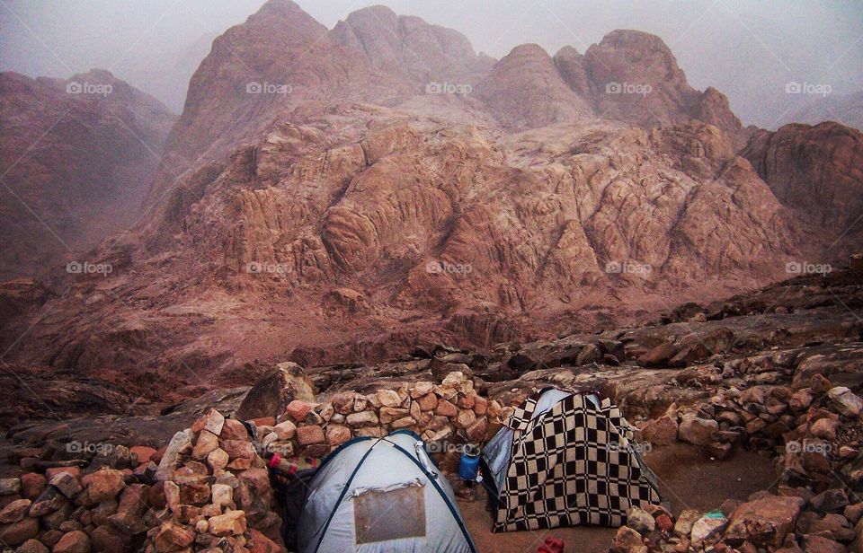 We finally reached the top of Mt. Sinai before sunrise. The view was worth it and I got a feeling of peace (and excitement) just being there. Some people camped out there overnight. It was cold and windy. 