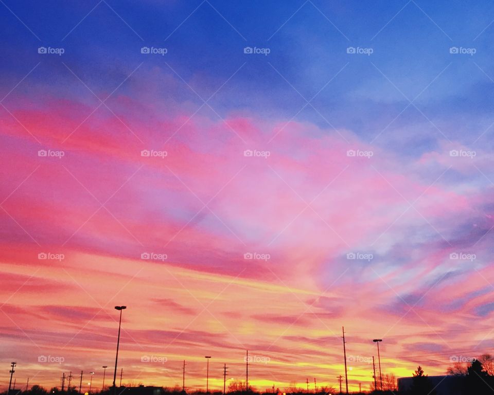 Sky, Sunset, Landscape, Sun, Light