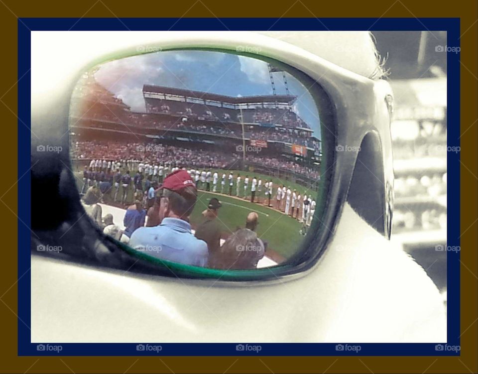 through a child's eyes. this was caught at my son's first professional baseball game in philadelphia.  wonder what the 3 year olds eyes