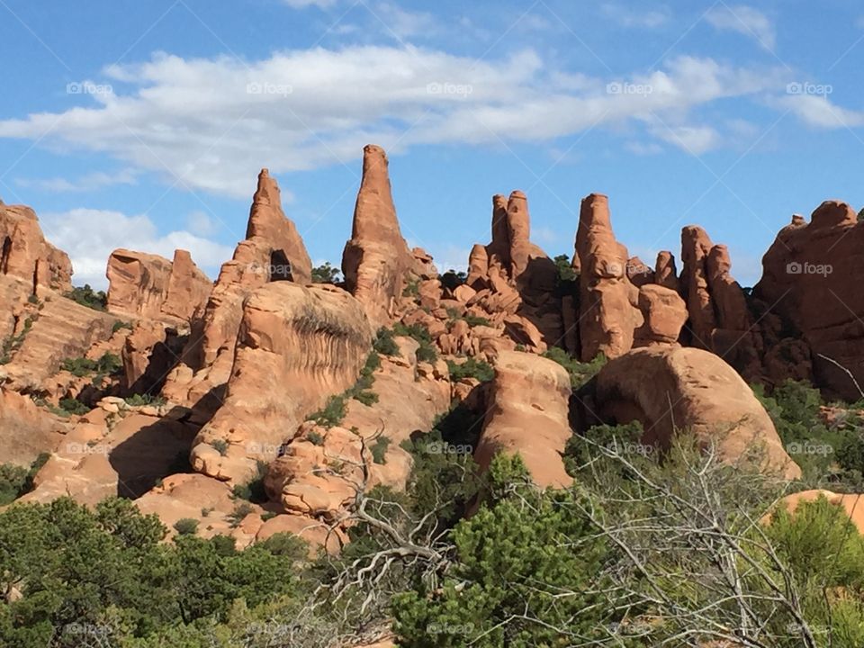 Natural stone spires 