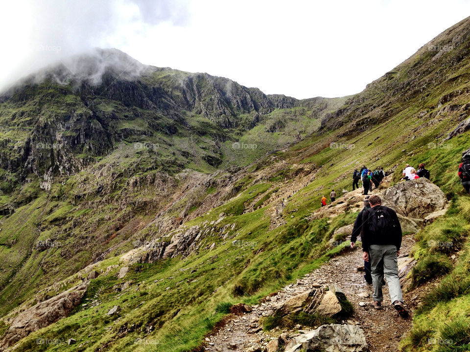 path cloud mountains hike by perfexeon