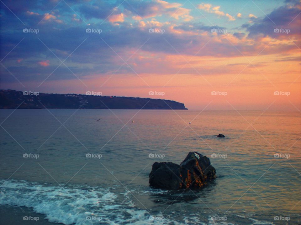 Dramatic sky over sea