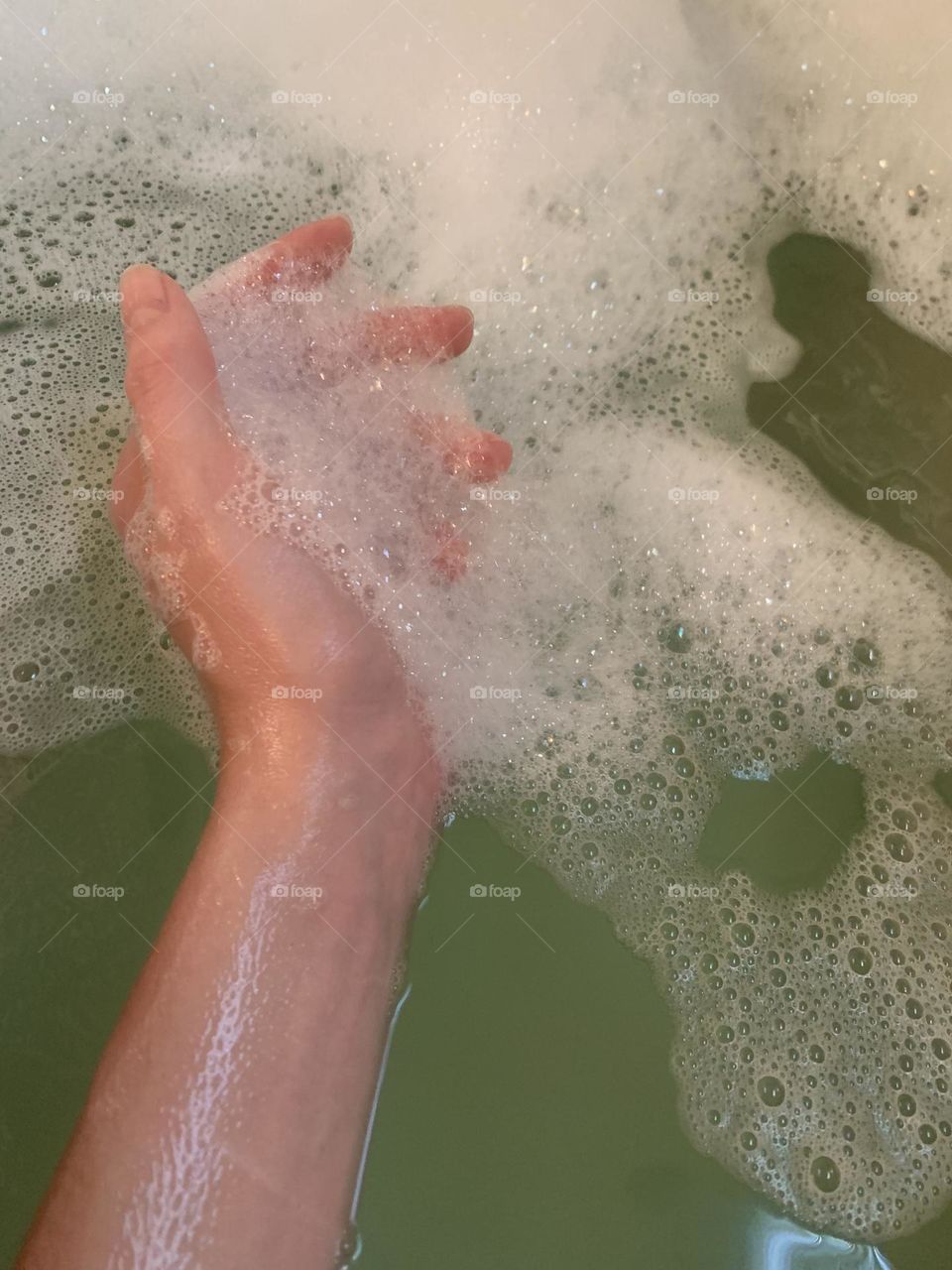 Relaxing little bath.